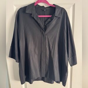Cos Black Boxy Button Down